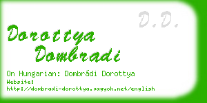 dorottya dombradi business card